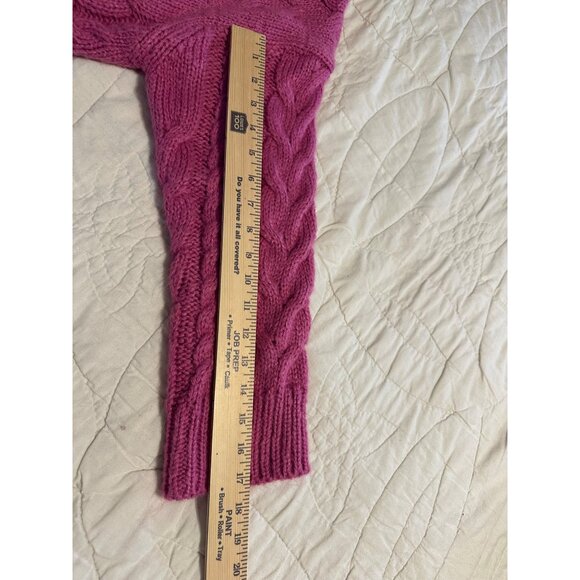 Oversized Chunky Cable Knit Sweater Cotton Blend Goodnight Macaroon O/S Comfy - Picture 8 of 13